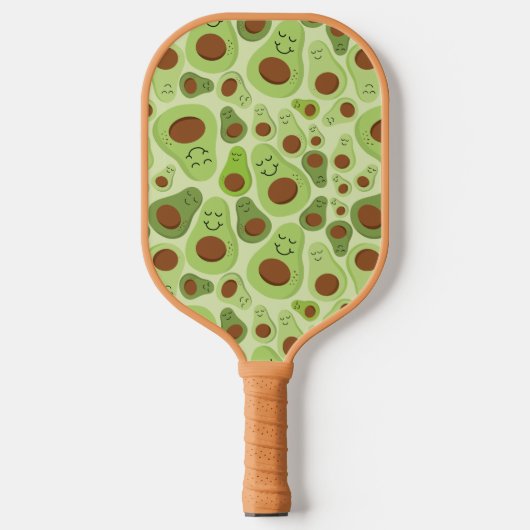Avocado Happy Little Avos heeft een avocado-patroo Pickleball Paddle (Voorkant)