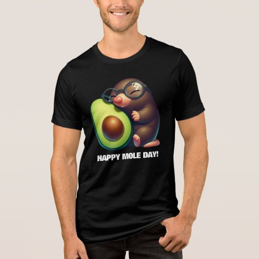 Avocado Happy Mole Day beroemd gemaakt door Avogad Tri-Blend Shirt (Voorkant)