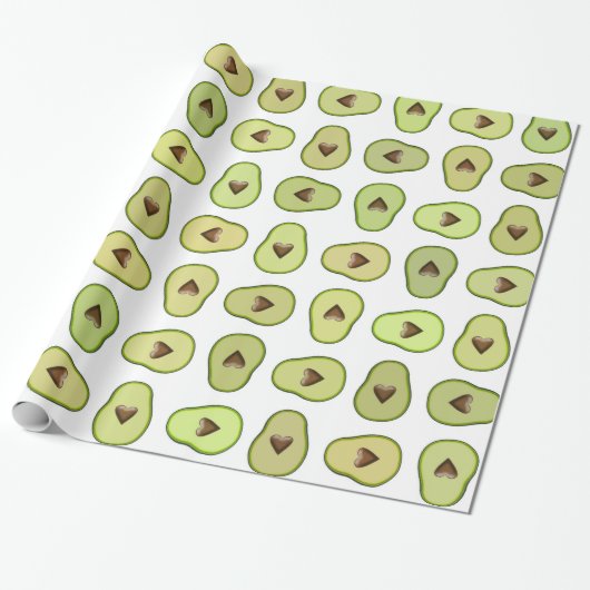 Avocado Hart Fruit Fiesta Baby Shower Feest Cadeaupapier (Uitgerold)