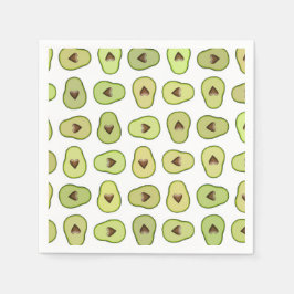 Avocado Hart Fruit Trendy Voedsel Baby Shower Fees Servet