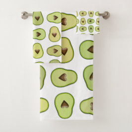 Avocado Hart Gezond Fruit Leuk Whimsical Patroon Bad Handdoek