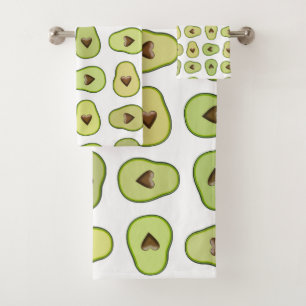 Avocado Hart Gezond Fruit Leuk Whimsical Patroon Bad Handdoek