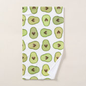 Avocado Hart Gezonde Fruit Leuke Speelse  Patronen Bad Handdoek (Handdoek)