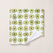 Avocado Hart Gezonde Fruit Leuke Speelse Patroon Bad Handdoek (Wasdoekje)