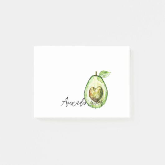 Avocado Hart Groene Strepen Post-it® Notes (Voorkant)