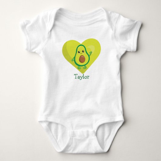 Avocado Hart Romper (Voorkant)