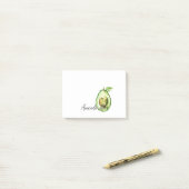 Avocado Heart Green Stripes Post-it® Notes (Op bureau)