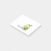 Avocado Heart Green Stripes Post-it® Notes (Schuin)
