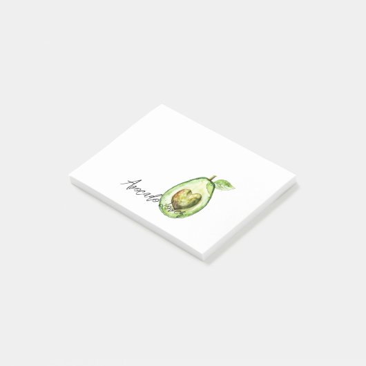 Avocado Heart Green Stripes Post-it® Notes (Schuin)