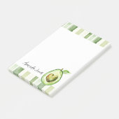 Avocado Heart Green Stripes Post-it® Notes (Schuin)