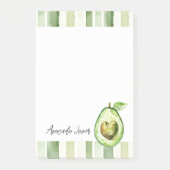 Avocado Heart Green Stripes Post-it® Notes (Voorkant)
