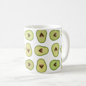Avocado Heart Healthy Fruit Custom Koffiemok (Voorkant rechts)