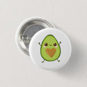 Avocado Heart Ronde Button 3,2 Cm (Voorkant /achterkant)