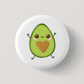 Avocado Heart Ronde Button 3,2 Cm (Voorkant)