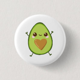 Avocado Heart Ronde Button 3,2 Cm