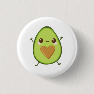 Avocado Heart Ronde Button 3,2 Cm