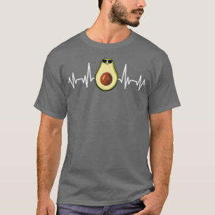 Avocado Heartbeat Funny Avocado Vruchten T-shirt