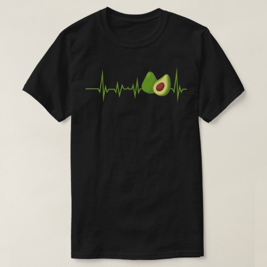 Avocado Heartbeat Graphic Print Vegan Unise T-shirt (Design voorkant)