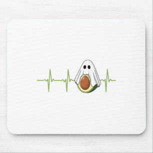 Avocado Heartbeat Halloween Ghost Boocado Vegan Me Muismat