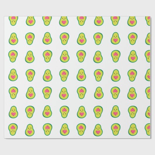Avocado Hearts Trendy Cadeaupapier (Vlak)