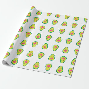 Avocado Hearts Trendy Cadeaupapier