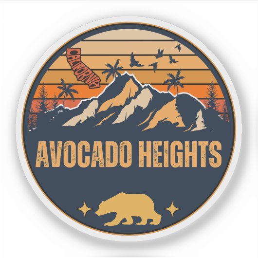 Avocado Heights, Californië Sticker (Voorkant)