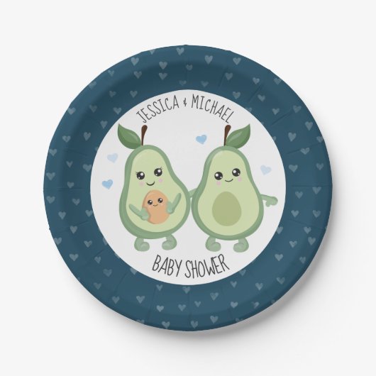 Avocado Heilige Guacamole Baby shower Papieren Bordje (Voorkant)