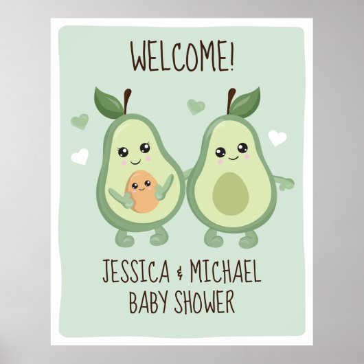 Avocado Heilige Guacamole Baby shower Poster (Voorkant)