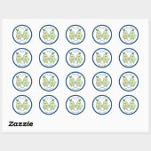 Avocado Heilige Guacamole Baby shower Ronde Sticker (Vel)