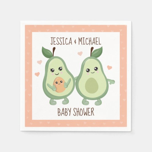 Avocado Heilige Guacamole Baby shower Servet (Voorkant)