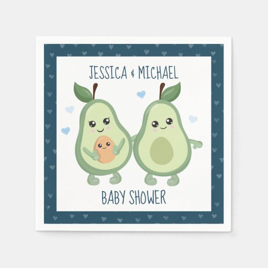 Avocado Heilige Guacamole Baby shower Servet (Voorkant)