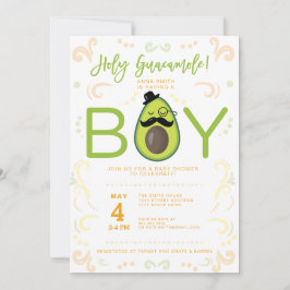 Avocado Heilige Guacamole Boy Baby shower Taco Kaart