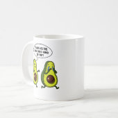 Avocado het goede soort vet grappenmaker Vegan Jok Koffiemok (Voorkant links)