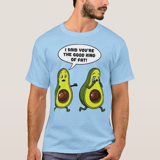 Avocado het goede soort vet grappenmaker Vegan Jok T-shirt (Voorkant)