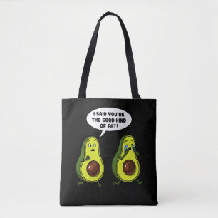 Avocado het goede soort vet grappenmaker Vegan Jok Tote Bag