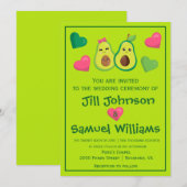 Avocado Hipster Wedding Kaart (Voorkant / Achterkant)