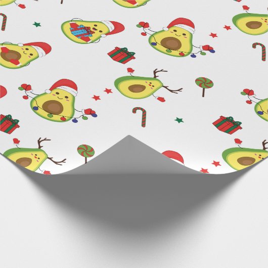 Avocado Holiday Wrapping Paper Cadeaupapier (Hoek)
