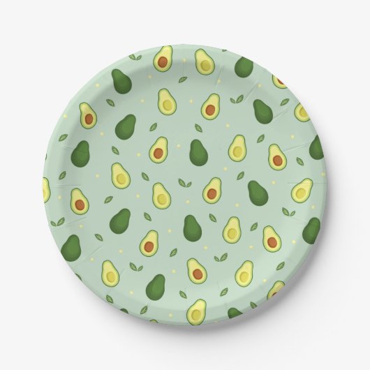Avocado Holy Guacamole Groen Baby shower Verjaarda Papieren Bordje (Voorkant)