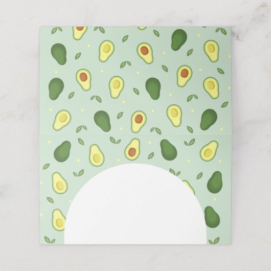 Avocado Holy Guacamole Groen Baby shower Verjaarda Plaatskaartje (Buitenkant ongevouwen)