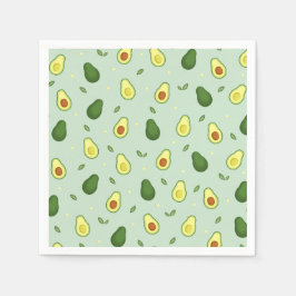 Avocado Holy Guacamole Groen Baby shower Verjaarda Servet
