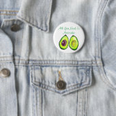 Avocado Humor Text Vegan Food Healthy Fruit Button (In situ)