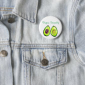 Avocado Humor Text Vegan Food Healthy Fruit Ronde Button 5,7 Cm (In situ)