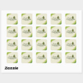 Avocado-icoon - Modern Guacamole-labelsticker Vierkante Sticker (Vel)