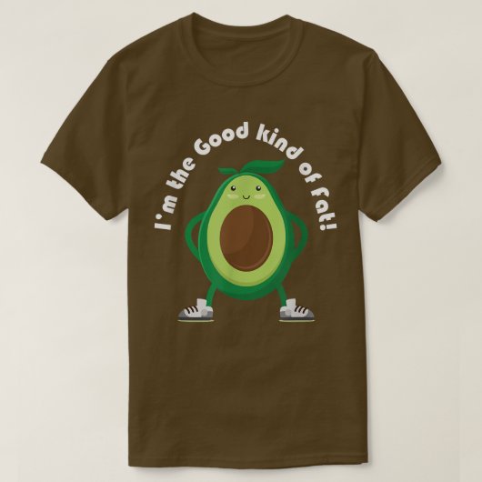 Avocado, ik ben het goede soort vet  t-shirt (Design voorkant)