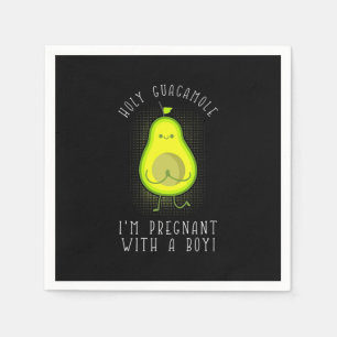 Avocado ik ben zwanger van een jongen servet