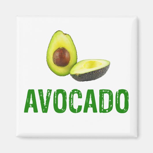 Avocado, ik hou van avocado magneet (Voorkant)