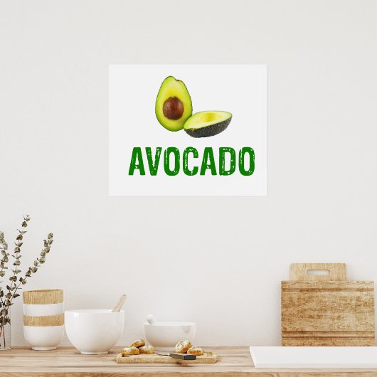 Avocado, ik hou van avocado poster (Keuken)