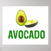 Avocado, ik hou van avocado poster (Voorkant)