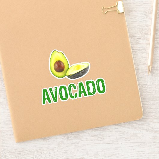 Avocado, ik hou van avocado sticker (Notitieboek)