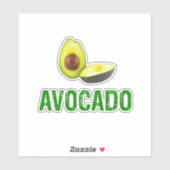 Avocado, ik hou van avocado sticker (Vel)